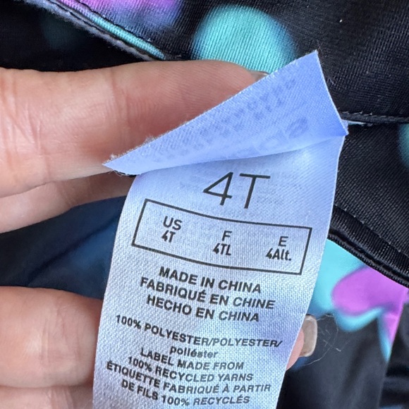 Adidas Kids Black and Purple Floral Jogger Set - Picture 2 of 2